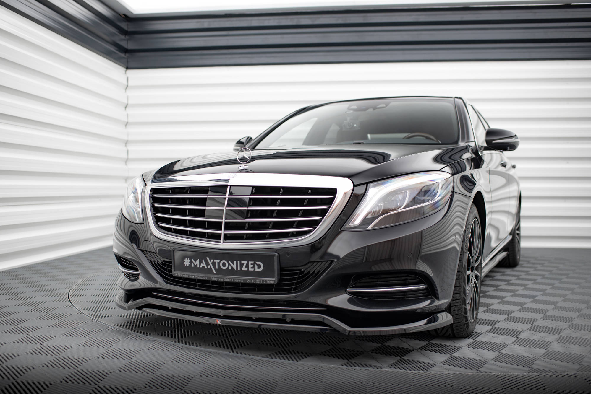 Maxton Design Передний сплиттер V.2 для Mercedes-Benz S W222