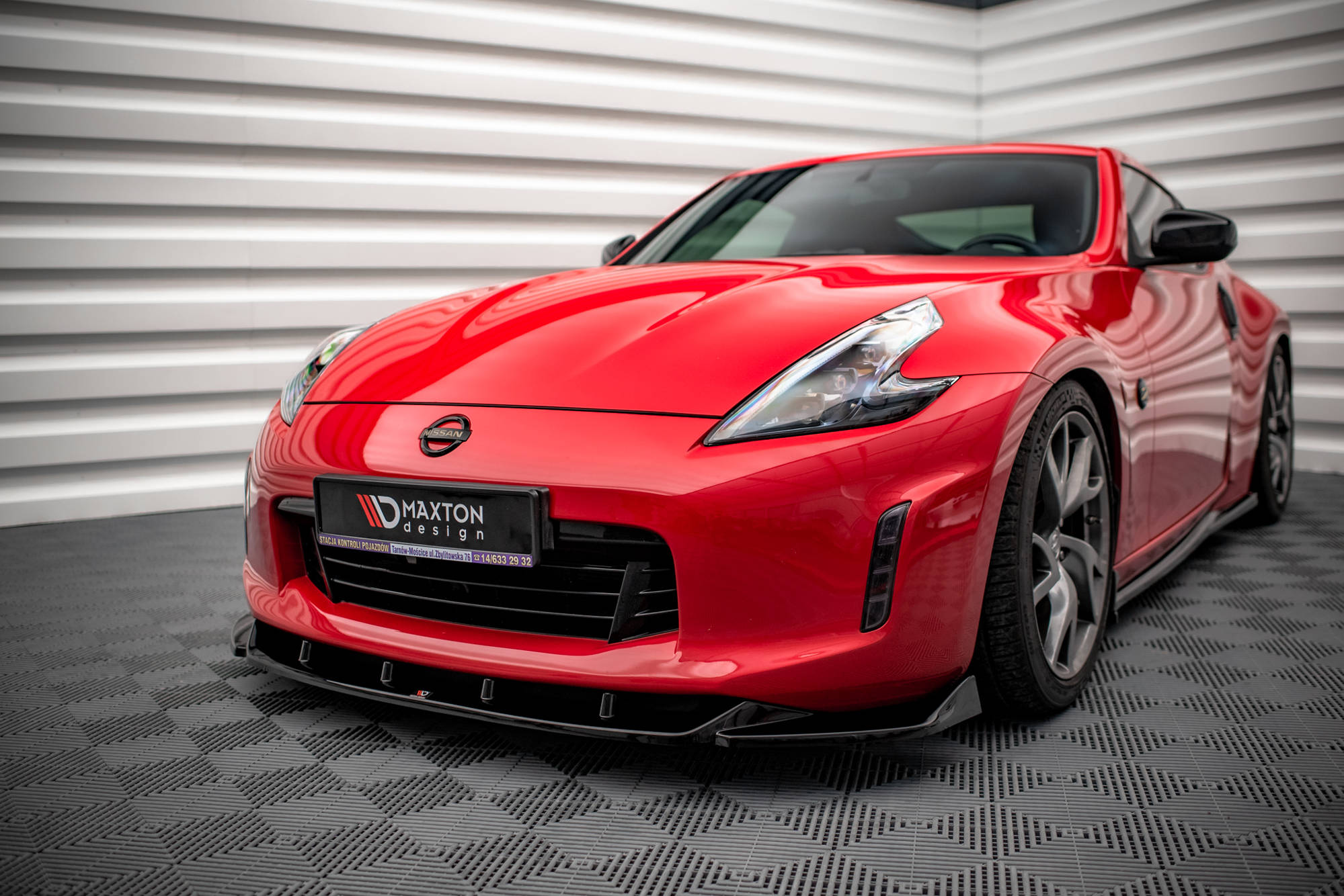Maxton Design Передний сплиттер V.2 для Nissan 370Z после рестайлинга