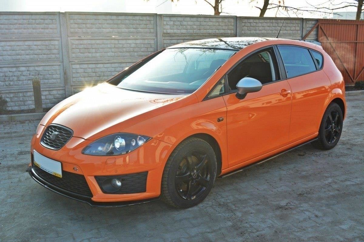 Maxton Design Передний сплиттер V.2 для Seat Leon MK2 Cupra / FR (рестайлинг)