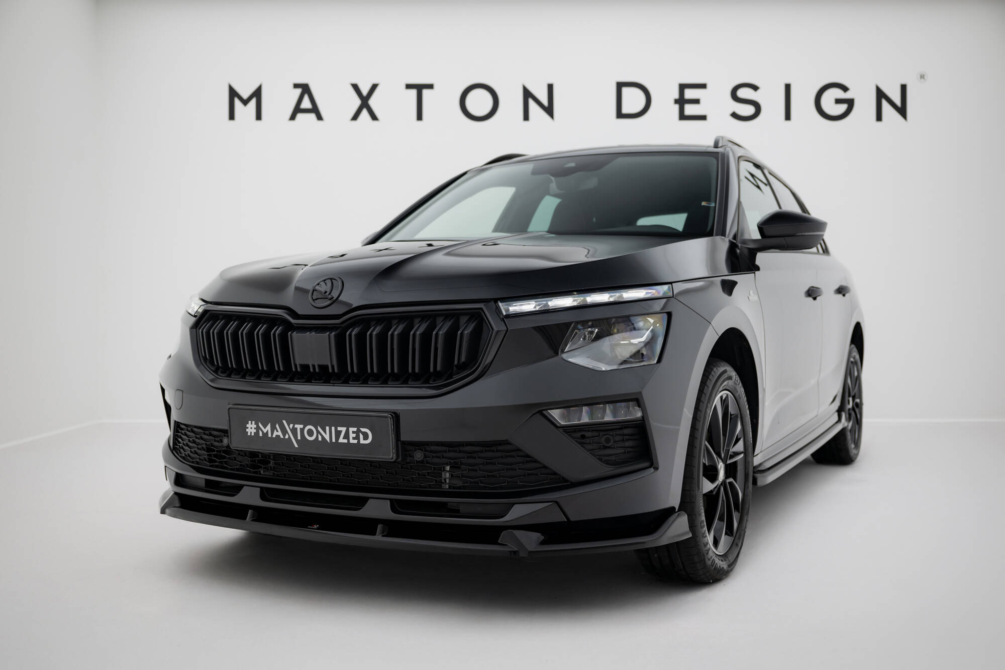 Maxton Design Передний сплиттер V.2 для Skoda Kamiq Monte Carlo Mk1 (рестайлинг)