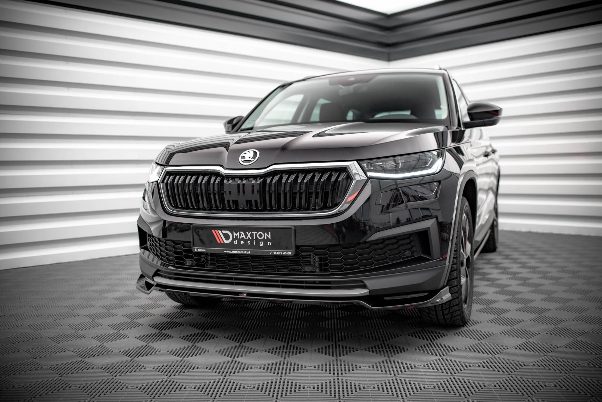 Maxton Design Передний сплиттер V.2 Skoda Kodiaq Mk1 Facelift