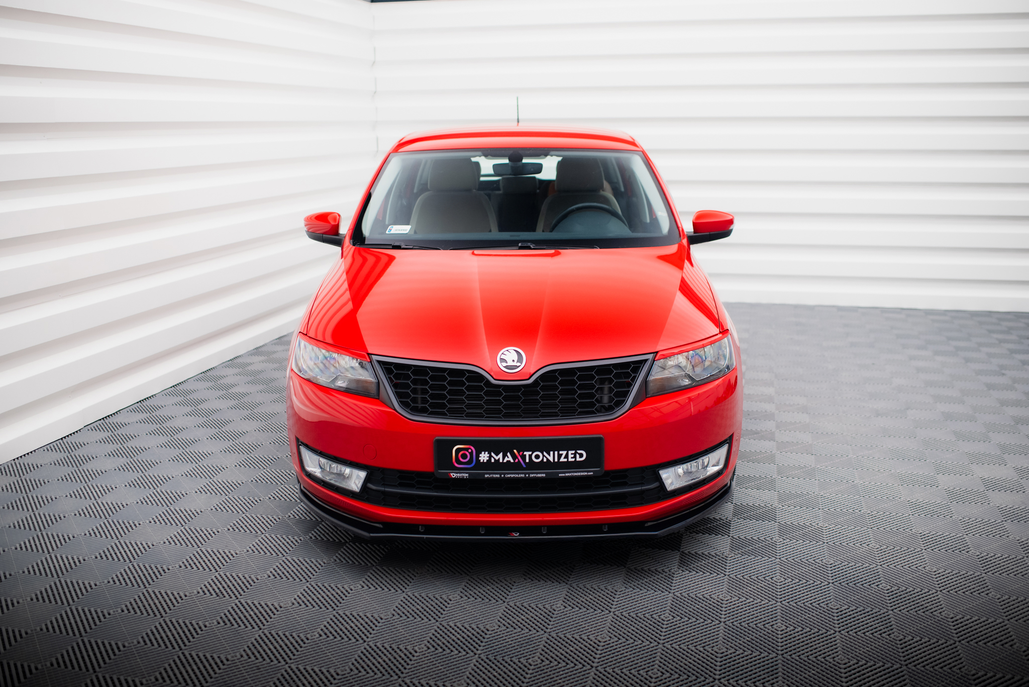 Maxton Design Передний сплиттер V.2 для Skoda Rapid — изображение 2