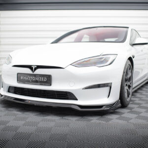 Maxton Design Передний сплиттер V.2 для Tesla Model S Plaid Mk1 (рестайлинг)