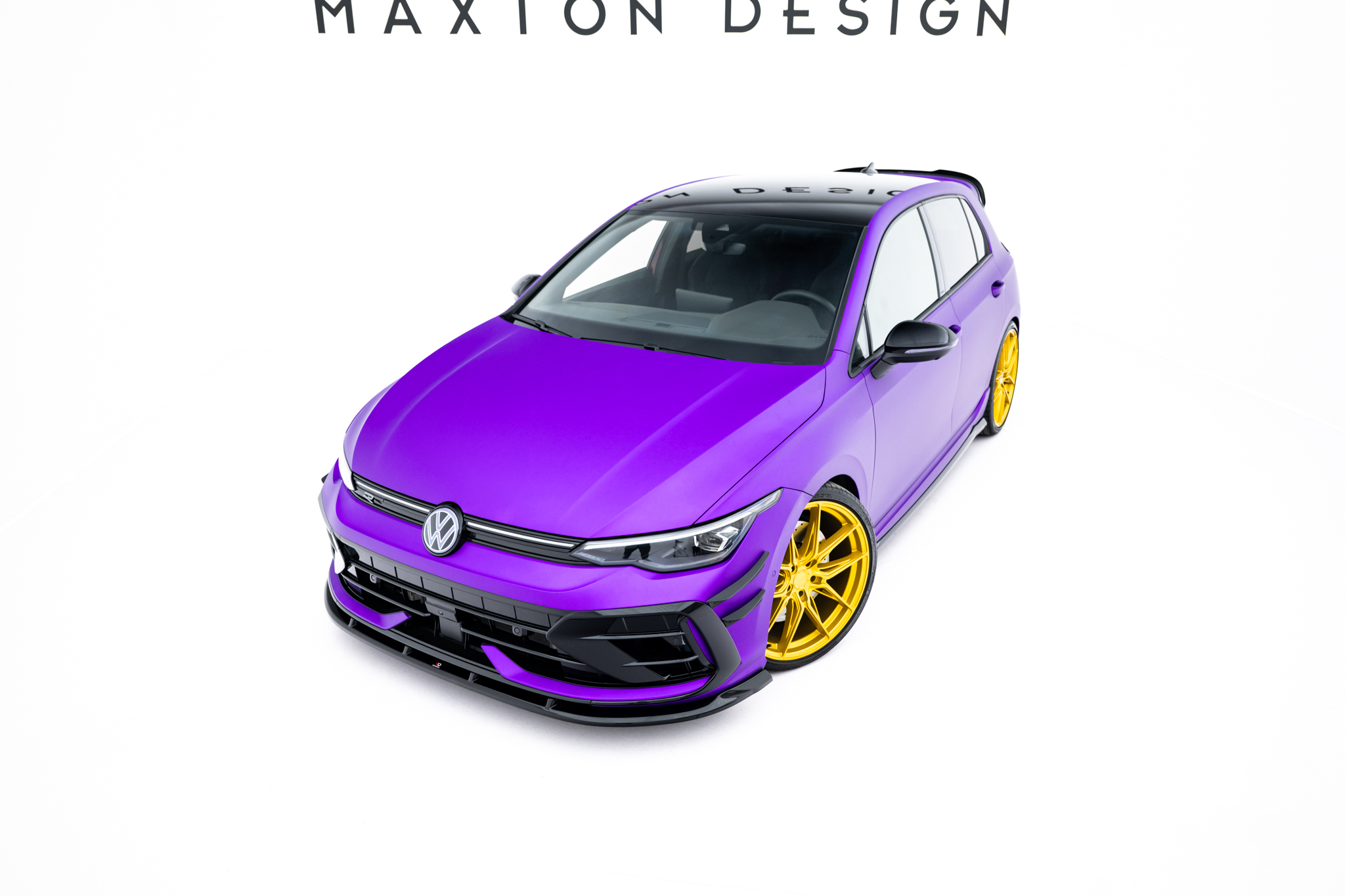 Maxton Design Передний сплиттер V2 для Volkswagen Golf R Hatchback Mk8 Facelift — изображение 4