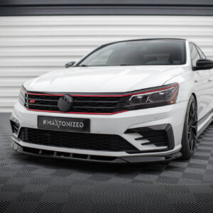 Maxton Design Передний сплиттер V.2 для Volkswagen Passat GT B8 (рестайлинг, США)