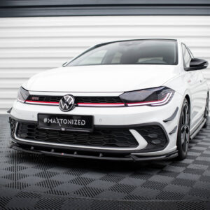 Maxton Design Передний сплиттер V.2 для Volkswagen Polo GTI Mk6 (рестайлинг)