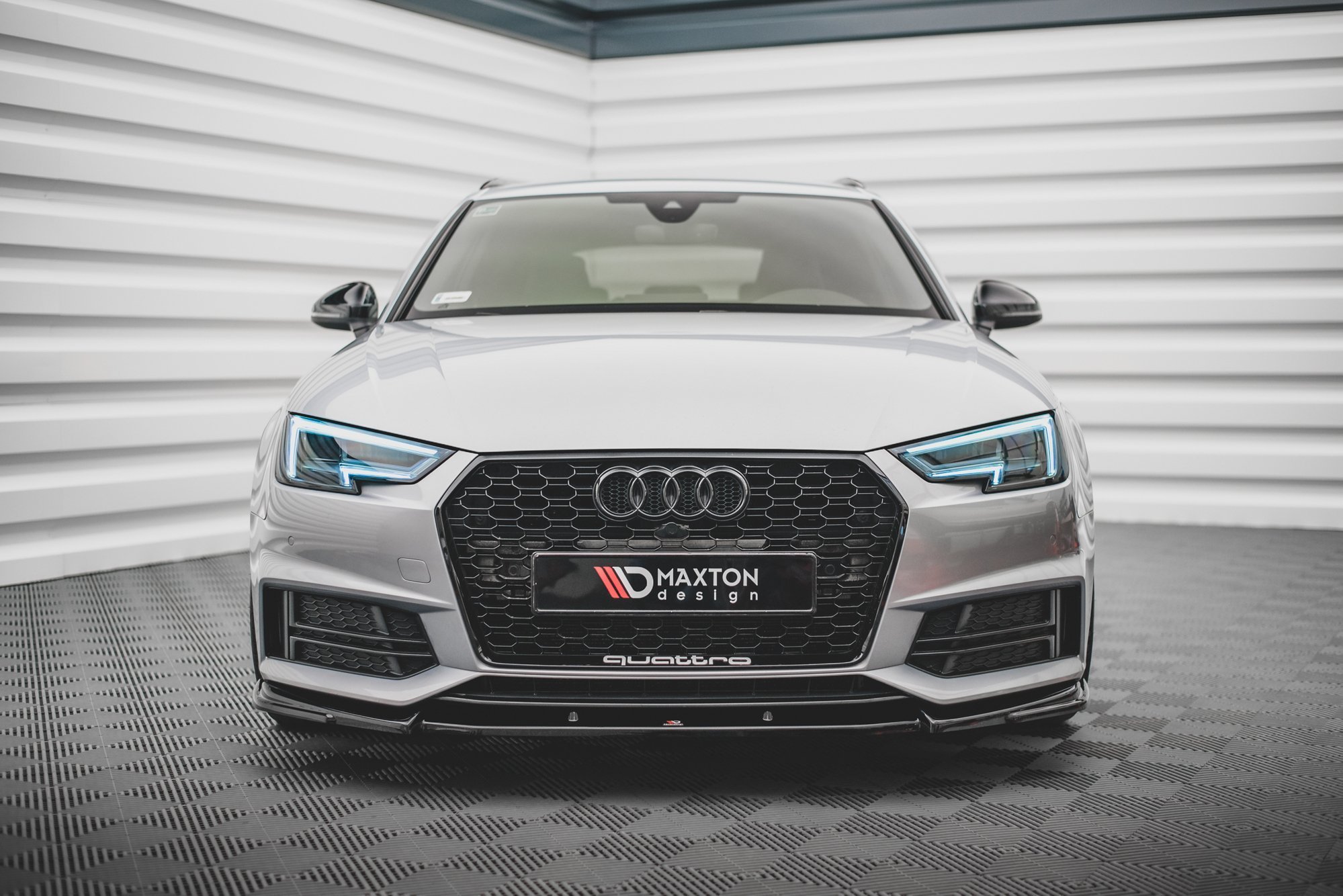 Maxton Design Передний сплиттер V.3 Audi S4 / A4 S-Line B9