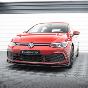 Maxton Design Передний сплиттер V.3 + закрылки для Volkswagen Golf GTI / GTE / GTD / R-Line Mk8