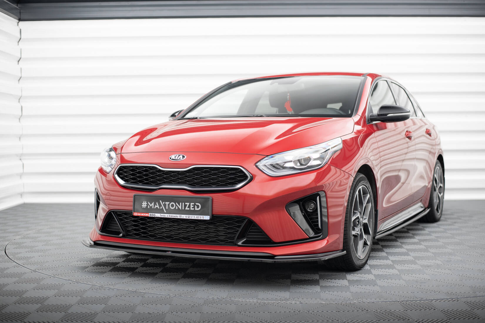 Maxton Design Передний сплиттер V.3 для Kia Ceed GT / GT-Line Mk3 / Proceed Mk1