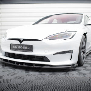Maxton Design Передний сплиттер V.3 для Tesla Model S Plaid Mk1 (рестайлинг)