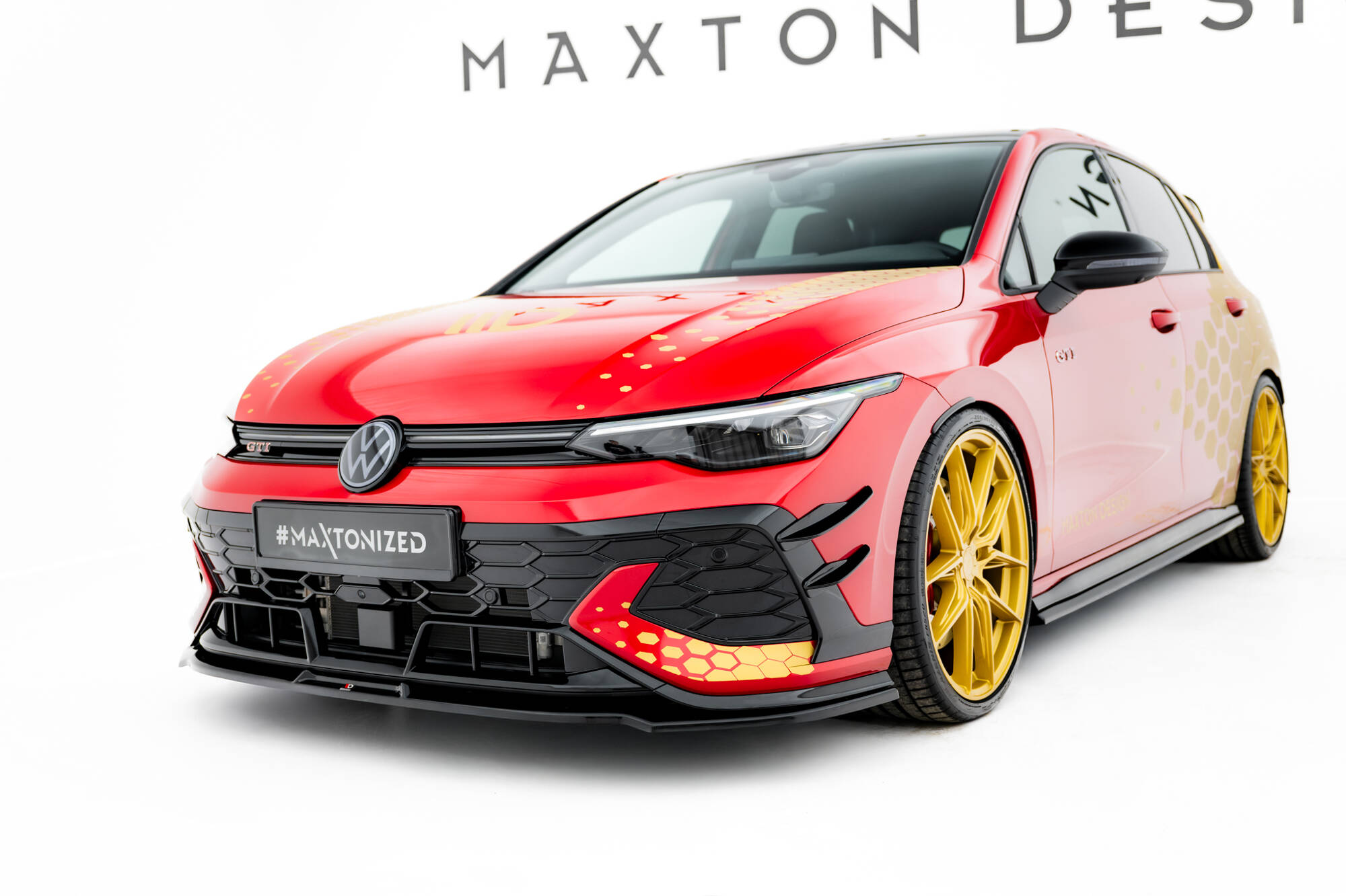 Maxton Design Передний сплиттер V.3 Volkswagen Golf GTI Clubsport Mk8 Рестайлинг