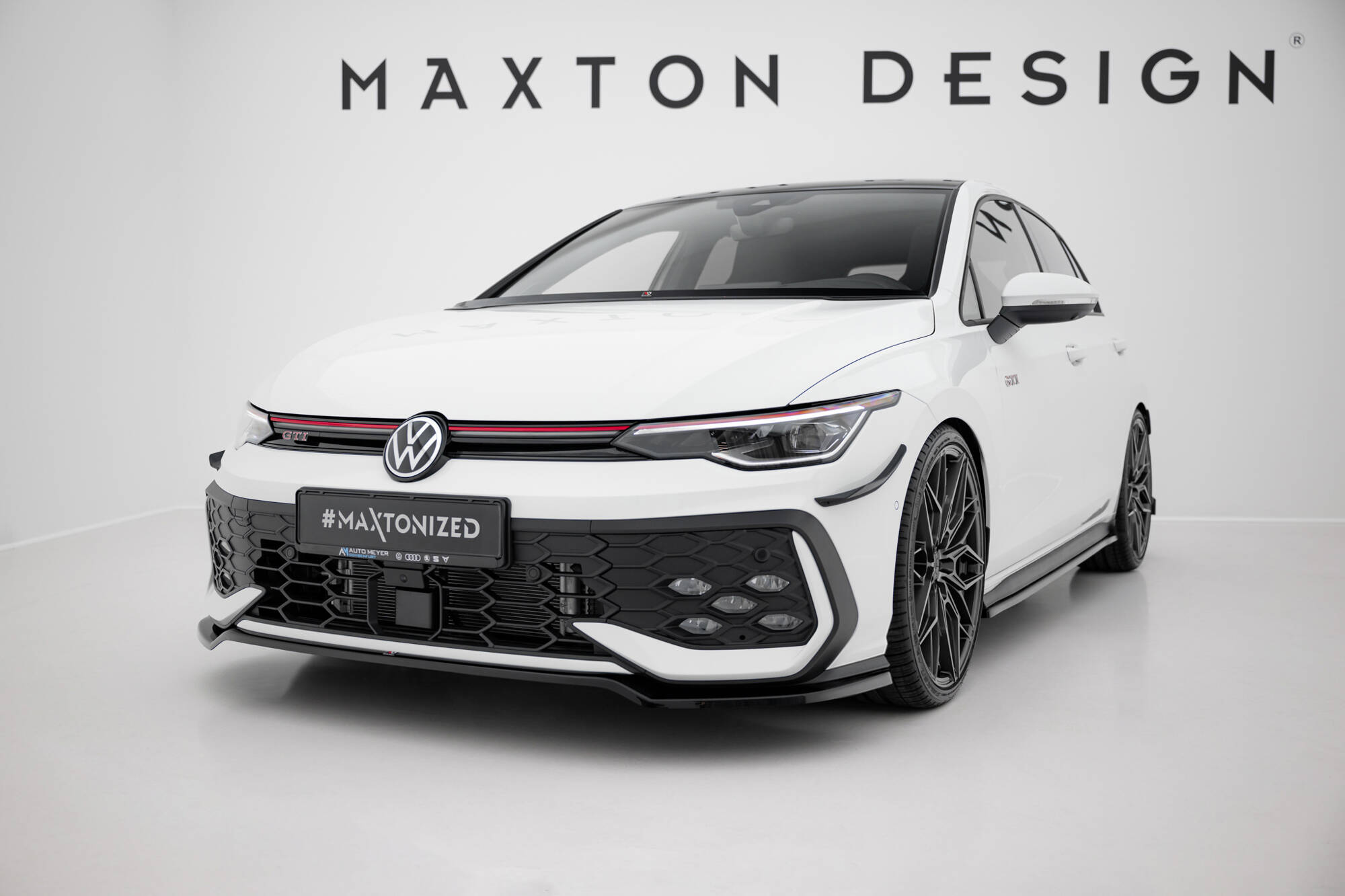 Maxton Design Передний сплиттер V.3 для Volkswagen Golf GTI / GTE / R-Line Mk8 (рестайлинг)