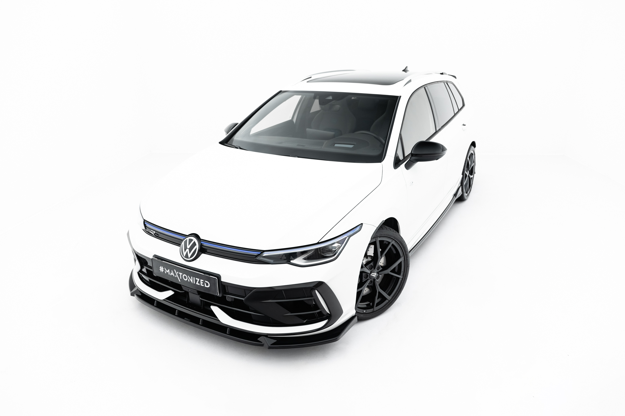 Maxton Design Передний сплиттер V.3 для Volkswagen Golf R Variant Mk8 Facelift — изображение 2