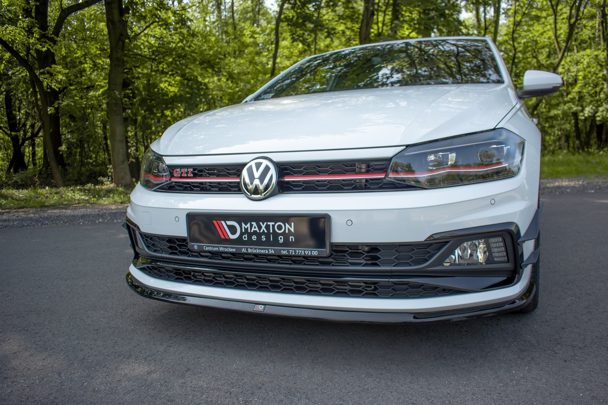 Maxton Design Передний сплиттер V.3 для Volkswagen Polo GTI / R-line Mk6