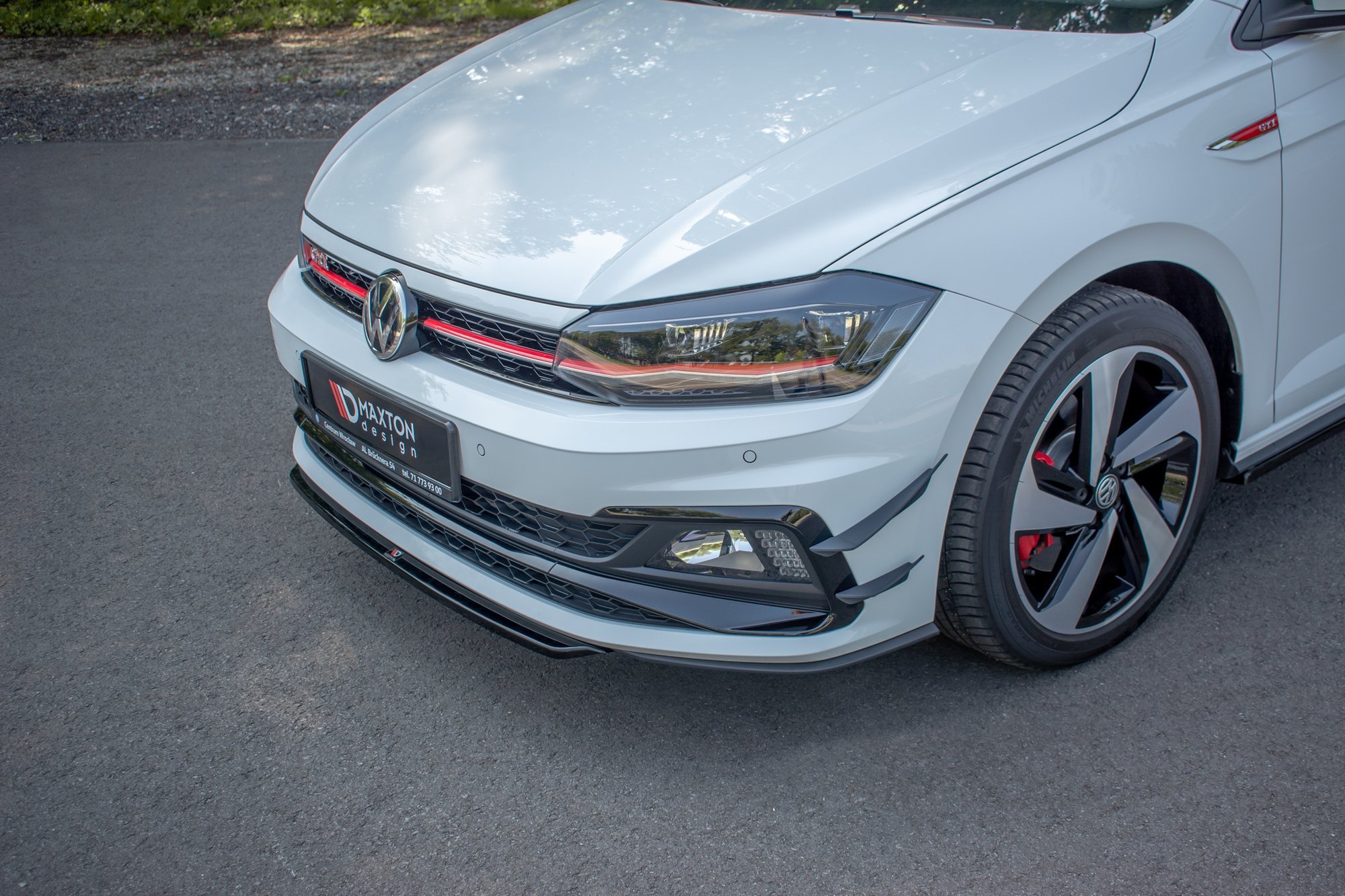 Maxton Design Передний сплиттер V.4 для Volkswagen Polo GTI / R-line Mk6