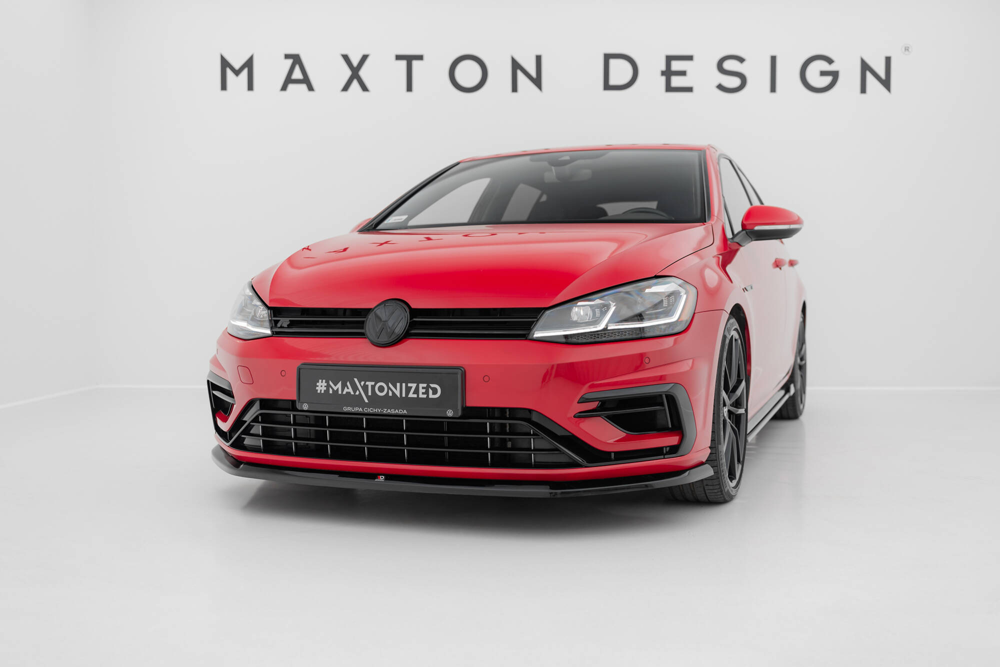 Maxton Design Передний сплиттер V.6 Volkswagen Golf R / R-Line Mk7 Facelift