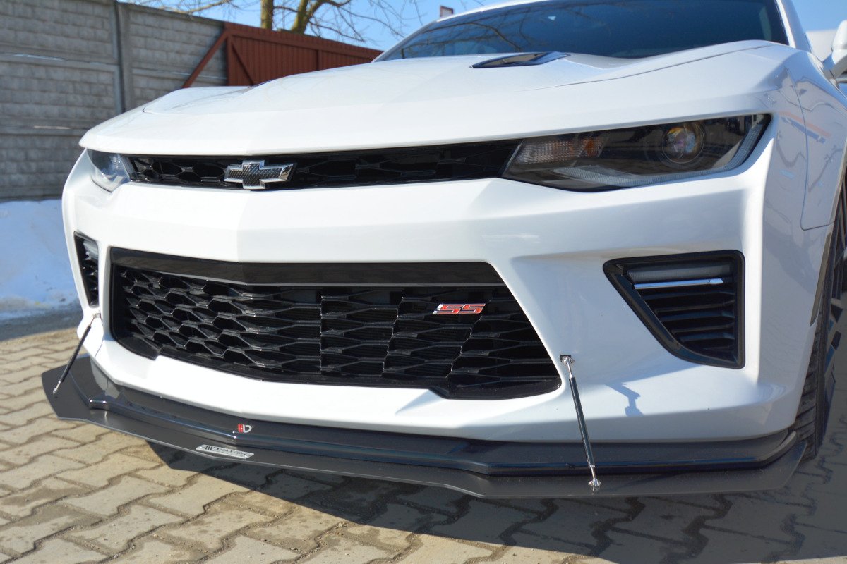 Maxton Design Гибридный передний сплиттер для Chevrolet Camaro 6-го поколения, фаза I, 2SS Coupe.