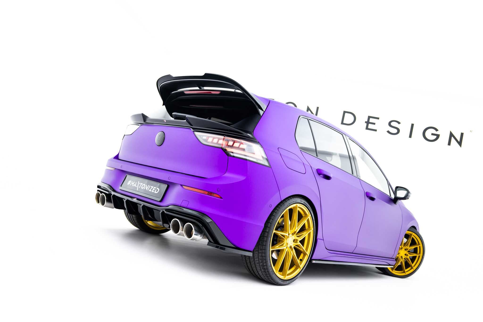 Maxton Design Нижняя накладка спойлера 3D Volkswagen Golf R Mk8 Рестайлинг — изображение 2