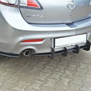 Maxton Design Задний диффузор и задние боковые сплиттеры для MAZDA 3 MK2 SPORT (ПРЕФЕЙС).