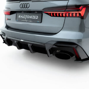 Maxton Design Задний диффузор из препрег-карбона для Audi RS6 C8 / C8 Facelift (версия без фаркопа)
