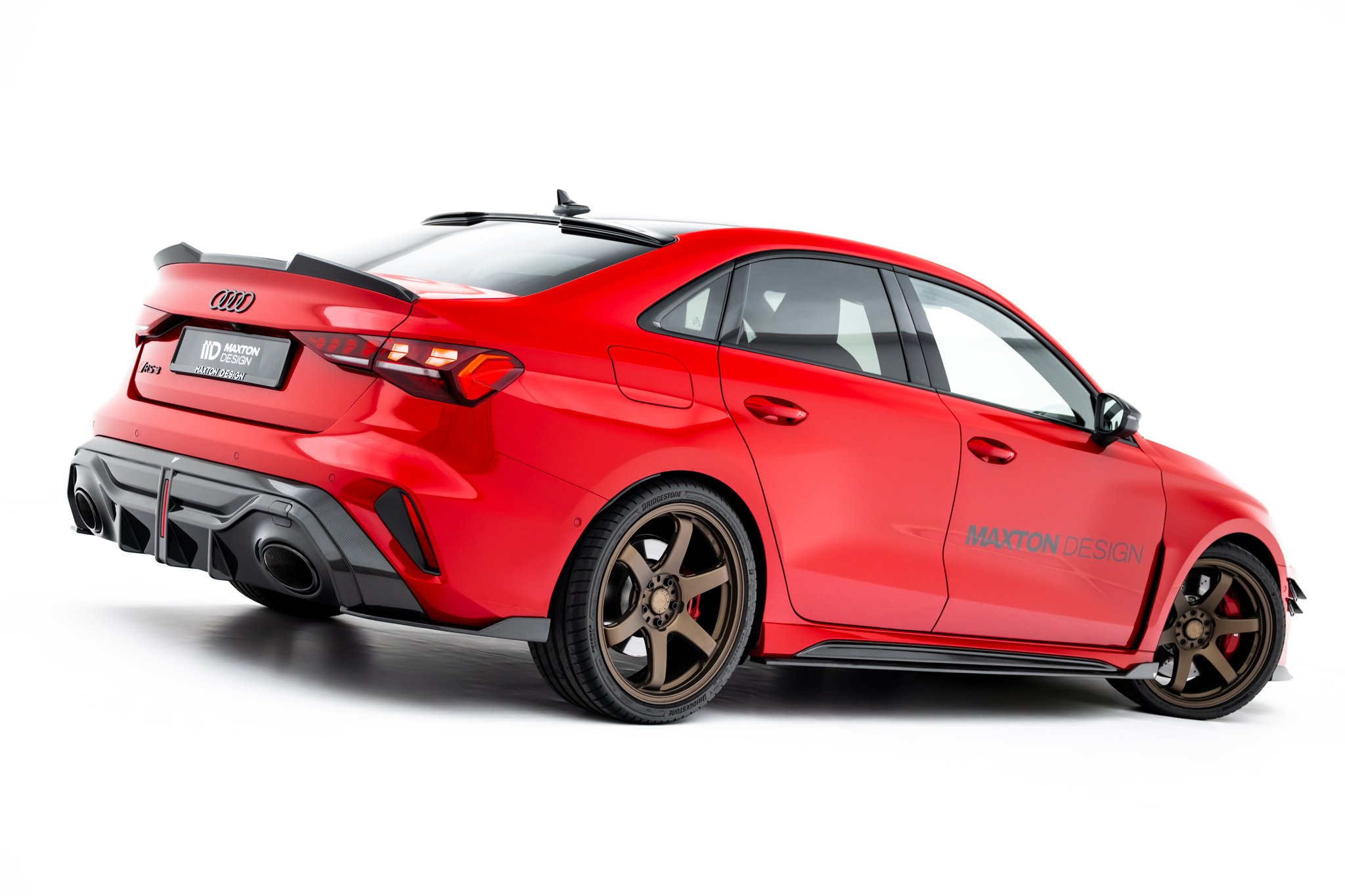 Maxton Design Боковые пороги из препрег-карбона, версия 1, для Audi RS3 Sedan / Sportback 8Y / 8Y Facelift