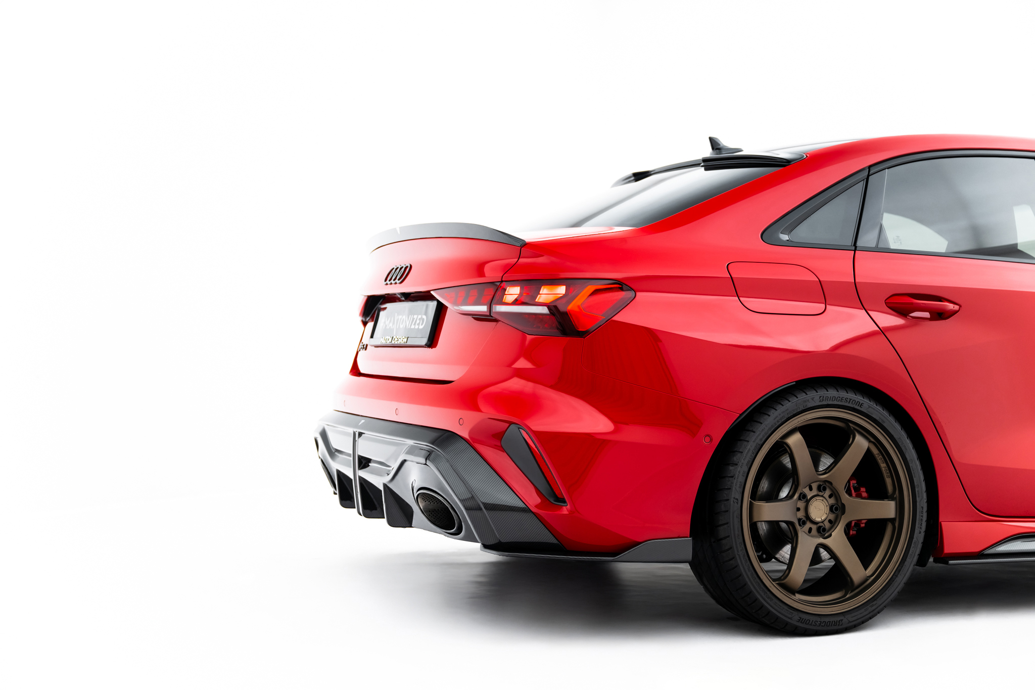 Maxton Design Спойлер на заднюю дверь из препрег-карбона, версия 2, для Audi RS3 / S3 / A3 S-Line / A3 Sedan 8Y Facelift — изображение 2