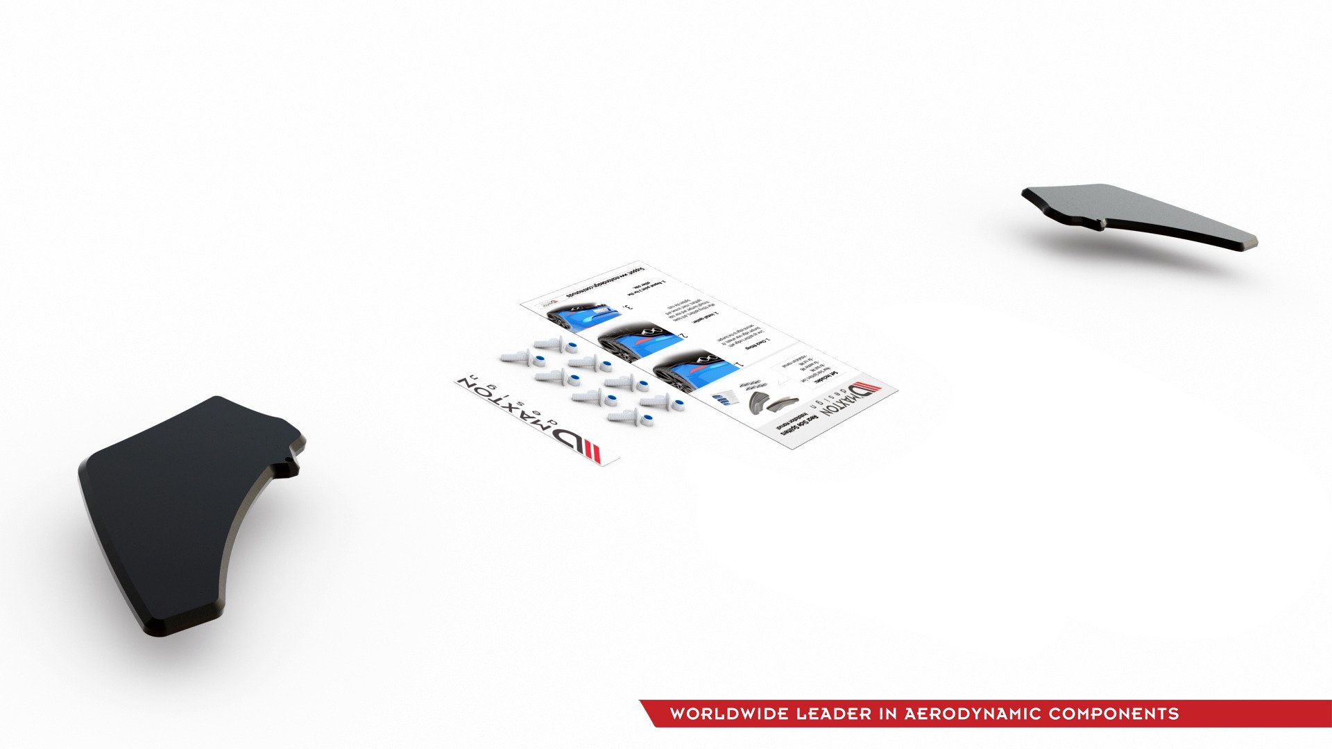 Maxton Design Гоночные износостойкие задние боковые сплиттеры V.2 для VW Golf 7 GTI — изображение 13