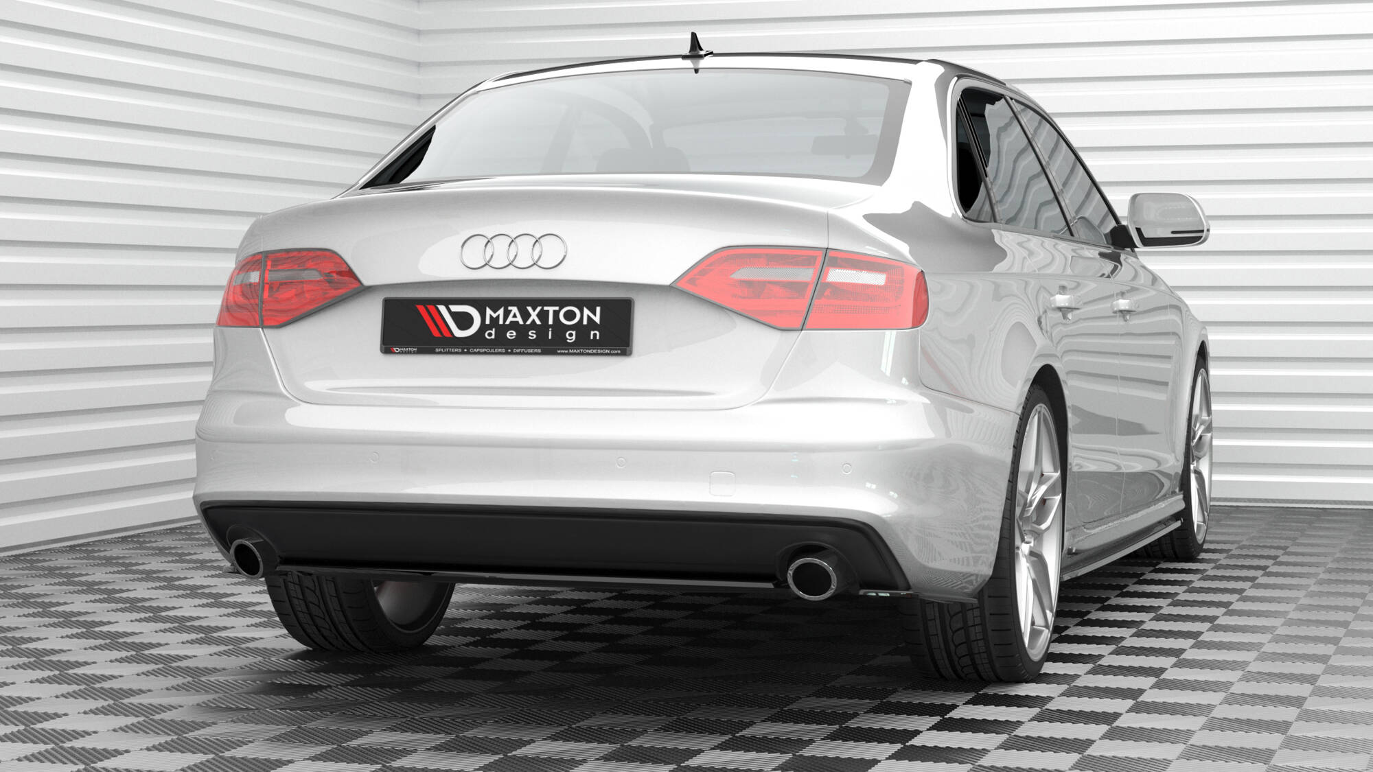 Maxton Design Задний сплиттер для Audi A4 S-Line B8 Facelift