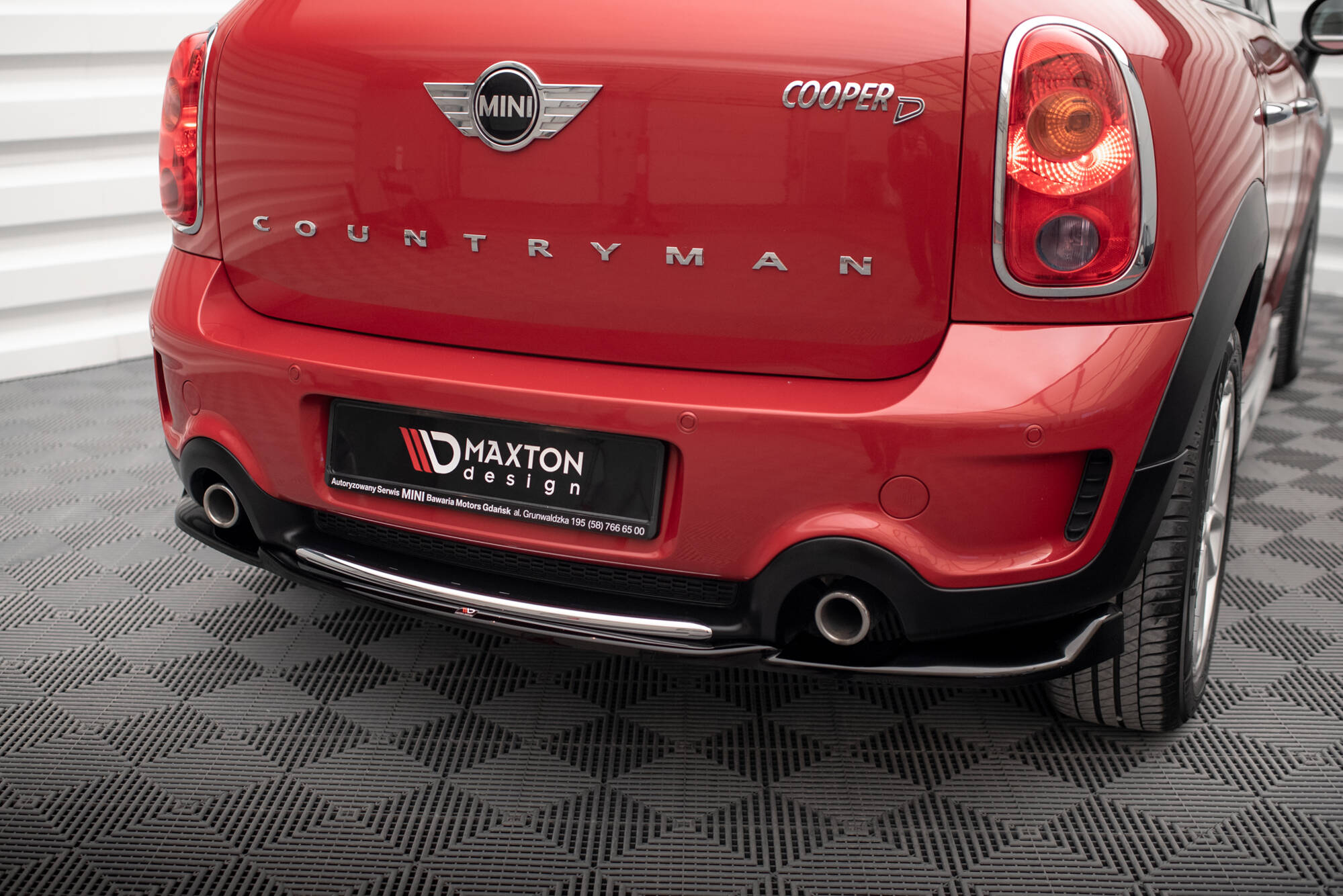 Maxton Design Задний сплиттер Mini Cooper Countryman R60 Facelift