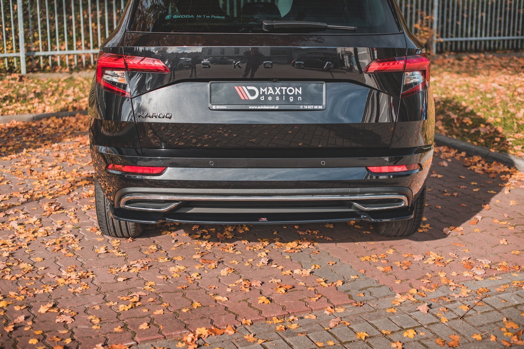 Maxton Design Задний сплиттер Skoda Karoq Sportline