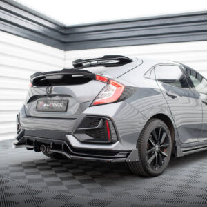 Maxton Design Задний сплиттер V.1 (с вертикальными планками) + закрылки для Honda Civic Sport Mk 10 Facelift