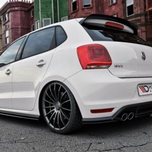 Maxton Design Задний сплиттер (с вертикальной перекладиной) Volkswagen Polo GTI Mk5 Facelift