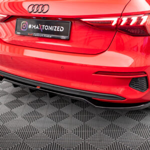 Maxton Design Задний сплиттер (с вертикальными планками) для Audi A3 Sportback 8Y