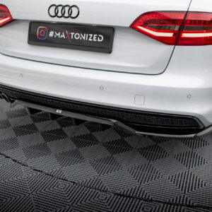 Maxton Design Задний сплиттер (с вертикальными планками) Audi A4 Competition B8 Facelift