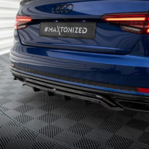 Maxton Design Задний сплиттер (с вертикальными планками) Audi A4 Competition B9