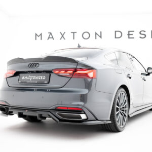Maxton Design Задний сплиттер (с вертикальными планками) Audi A5 F5 Facelift
