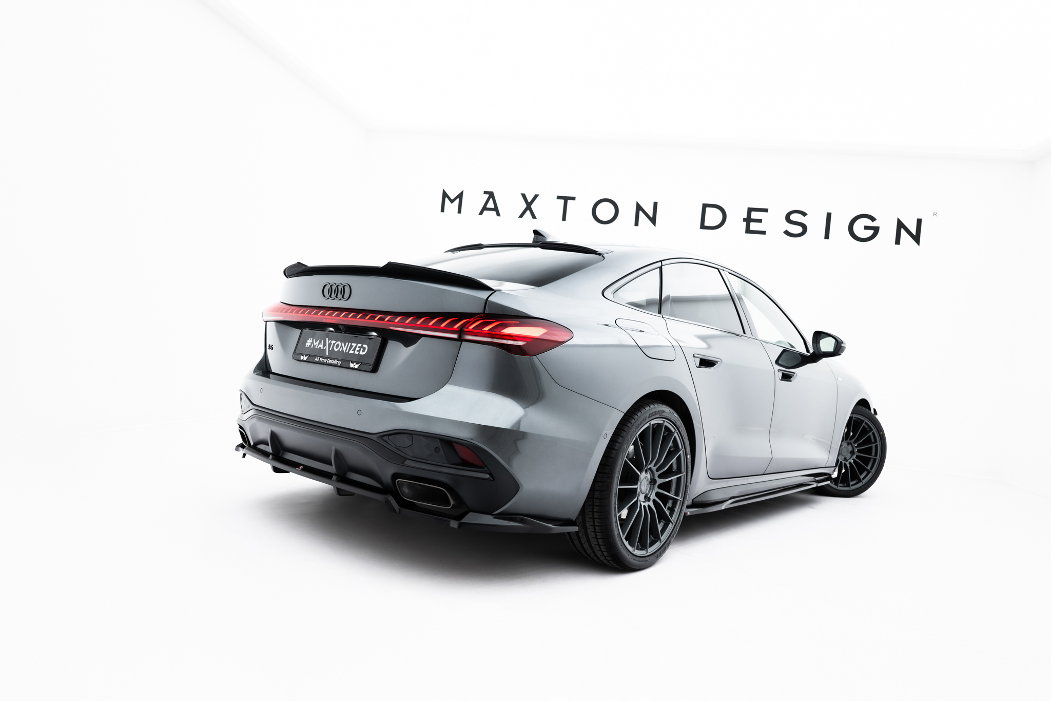 Maxton Design Задний сплиттер (с вертикальными планками) Audi A5 S-Line Sedan / Avant B10 — изображение 2