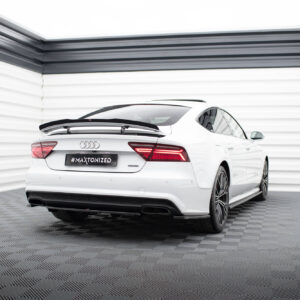 Maxton Design Задний сплиттер (с вертикальными планками) Audi A7 S-Line C7 Facelift
