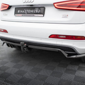 Maxton Design Задний сплиттер (с вертикальными планками) для Audi Q3 S-line 8U