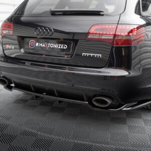 Maxton Design Задний сплиттер (с вертикальными планками) Audi RS6 Avant C6