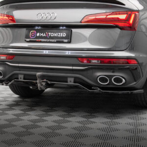Maxton Design Задний сплиттер (с вертикальными планками) Audi SQ5 / Q5 S-Line Sportback Mk2 Facelift