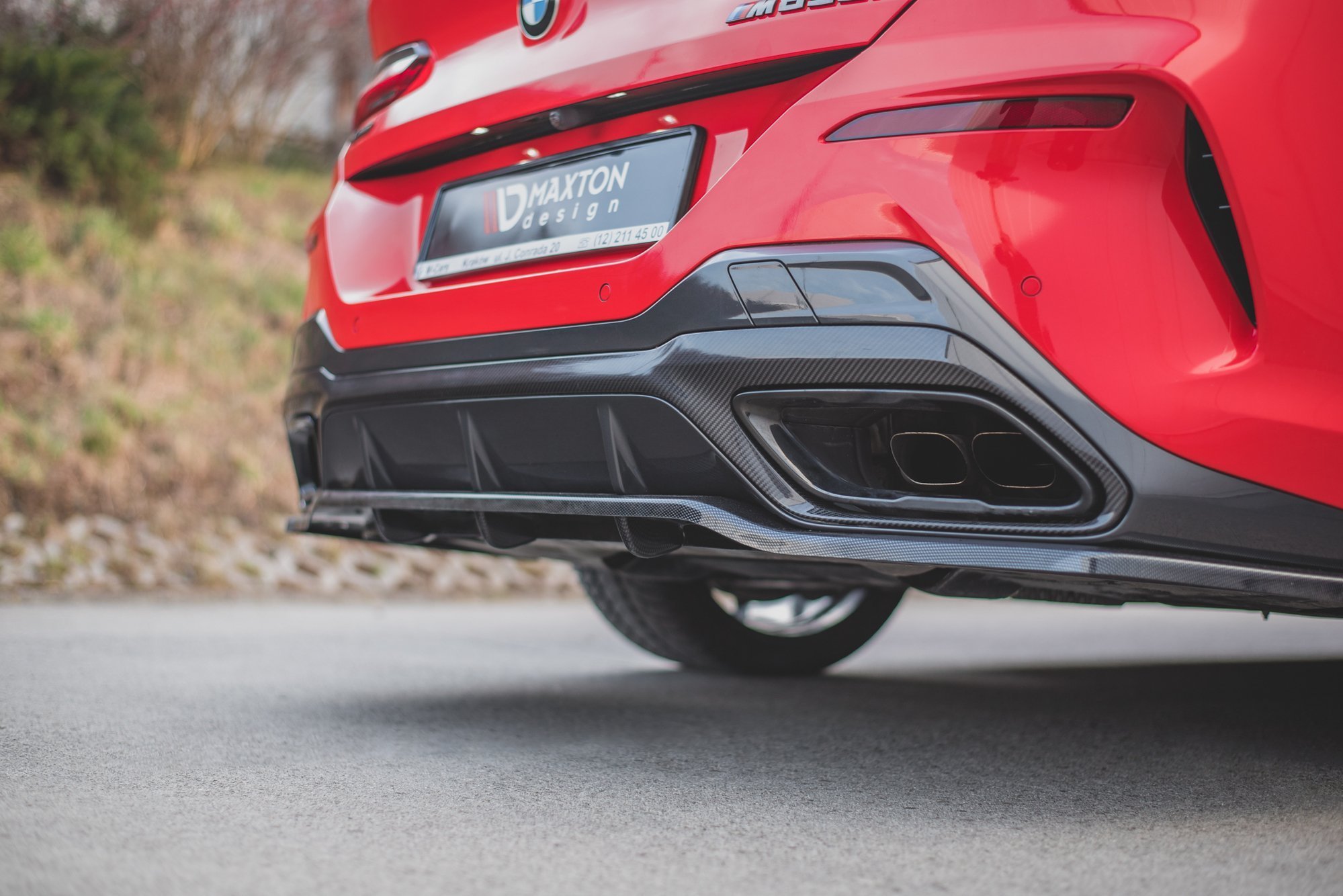 Maxton Design Задний сплиттер (с вертикальными планками) BMW 8 Coupe M-Pack G15 — изображение 3