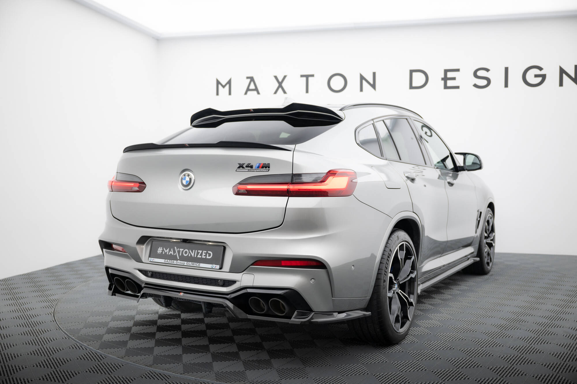 Maxton Design Задний сплиттер (с вертикальными планками) BMW X4 M F98