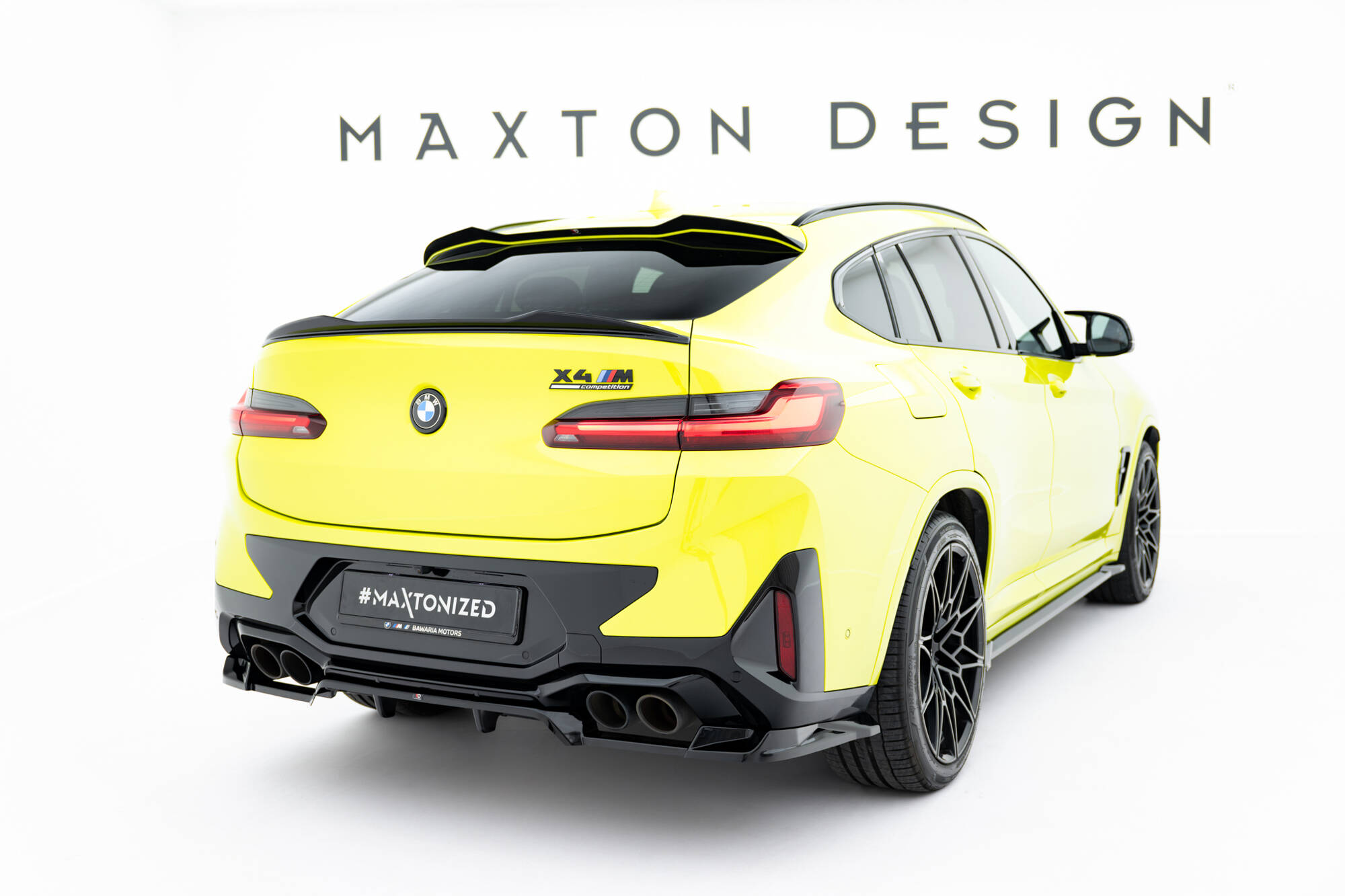 Maxton Design Задний сплиттер (с вертикальными планками) BMW X4M F98 Facelift
