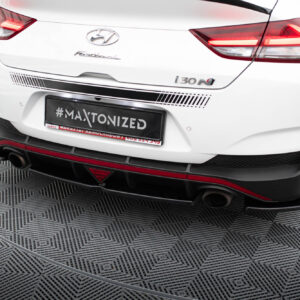 Maxton Design Задний сплиттер (с вертикальными планками) Hyundai I30 N Mk3 Fastback