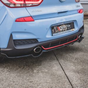 Maxton Design Задний сплиттер (с вертикальными планками) для хэтчбека Hyundai I30 N Mk3