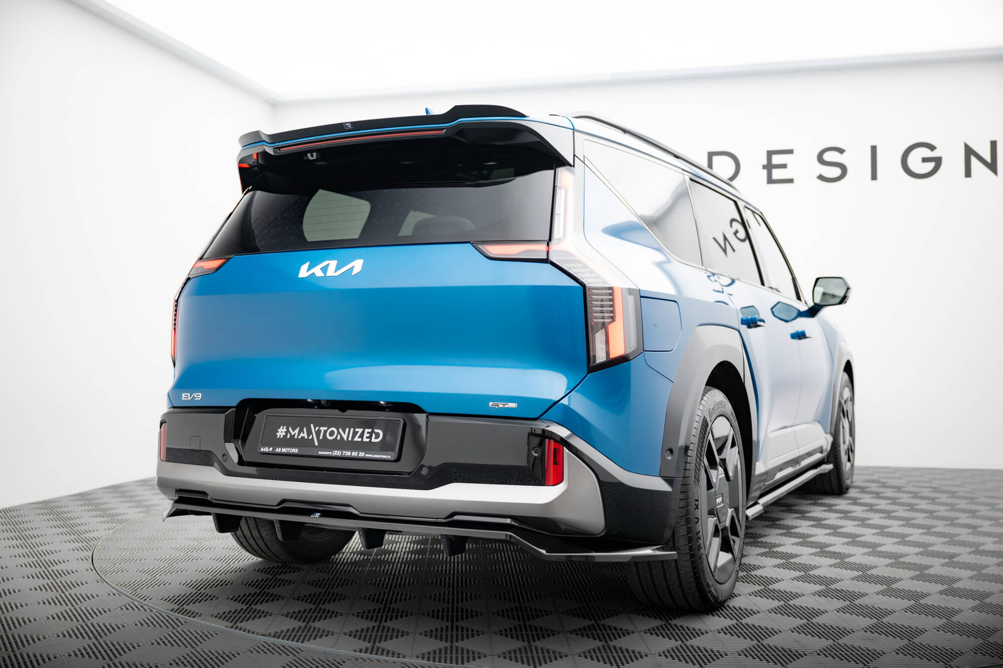Maxton Design Задний сплиттер (с вертикальными планками) Kia EV9 GT-Line Mk1