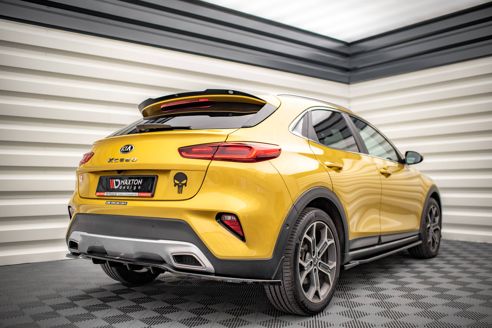 Maxton Design Задний сплиттер (с вертикальными планками) Kia XCeed Mk1