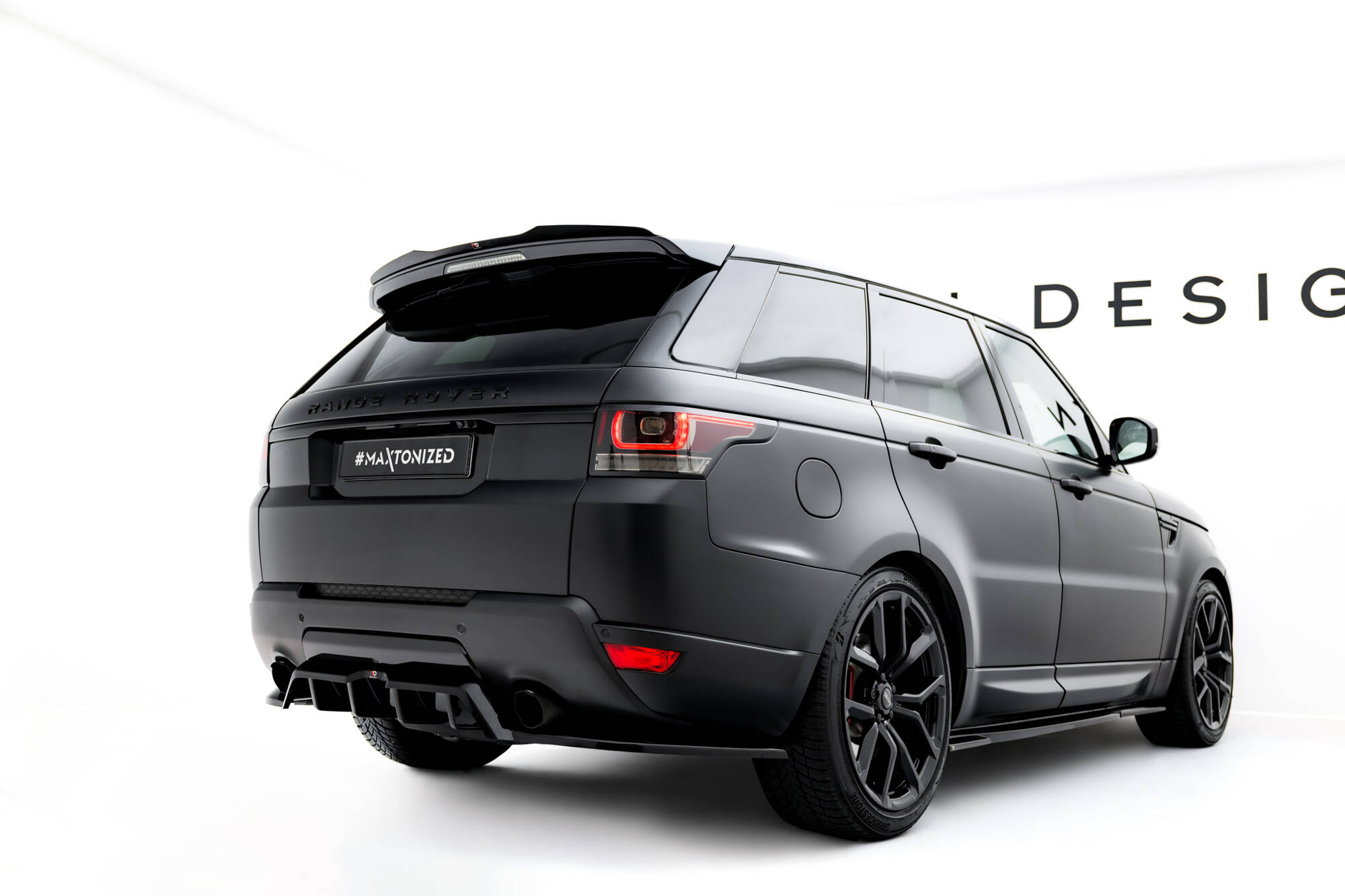 Maxton Design Задний сплиттер (с вертикальными планками) Land Rover Range Rover Sport Mk2
