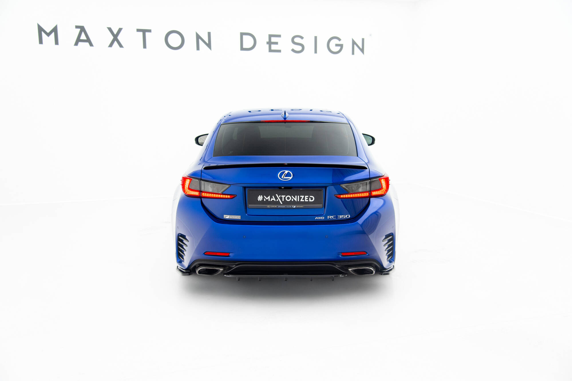 Maxton Design Задний сплиттер (с вертикальными планками) Lexus RC Mk1 — изображение 2
